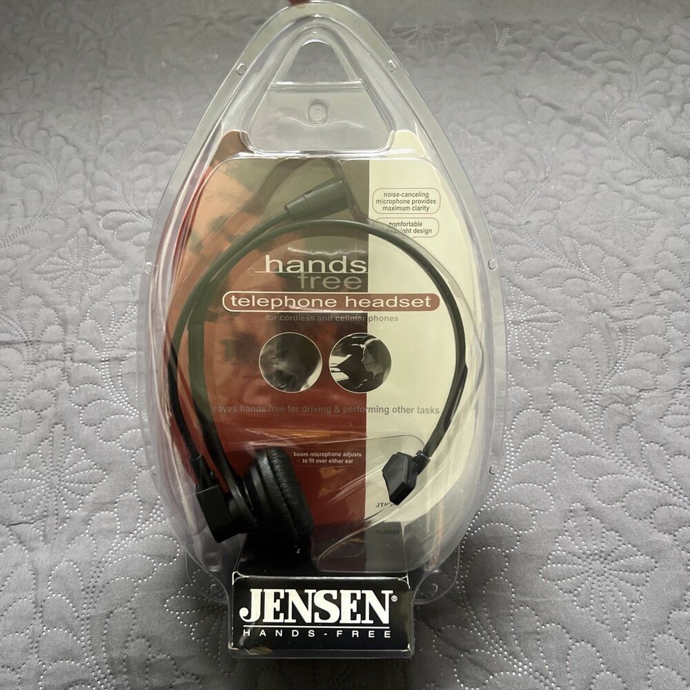 NIB Jensen Hands Free Telephone Headset  Model # JTH940 Noise Canceling Work Hom